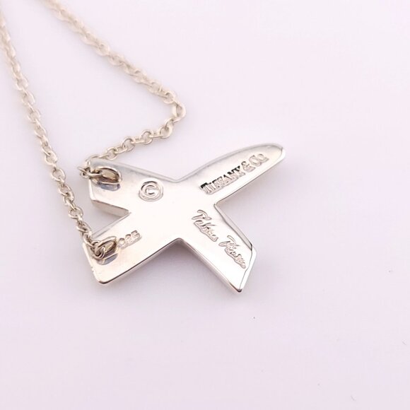 Tiffany & Co. Sterling Silver Paloma Picasso X Kiss Pendant Necklace 16"inch - Picture 9 of 13